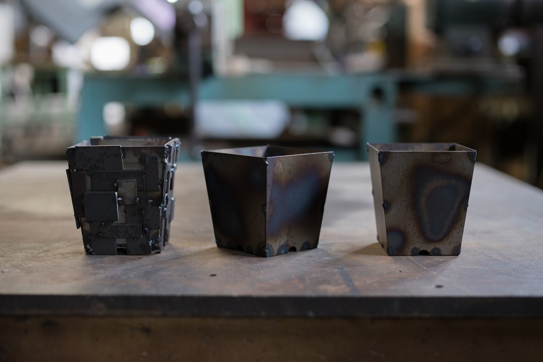 金属アップサイクル鉢 | (有)フラターテック