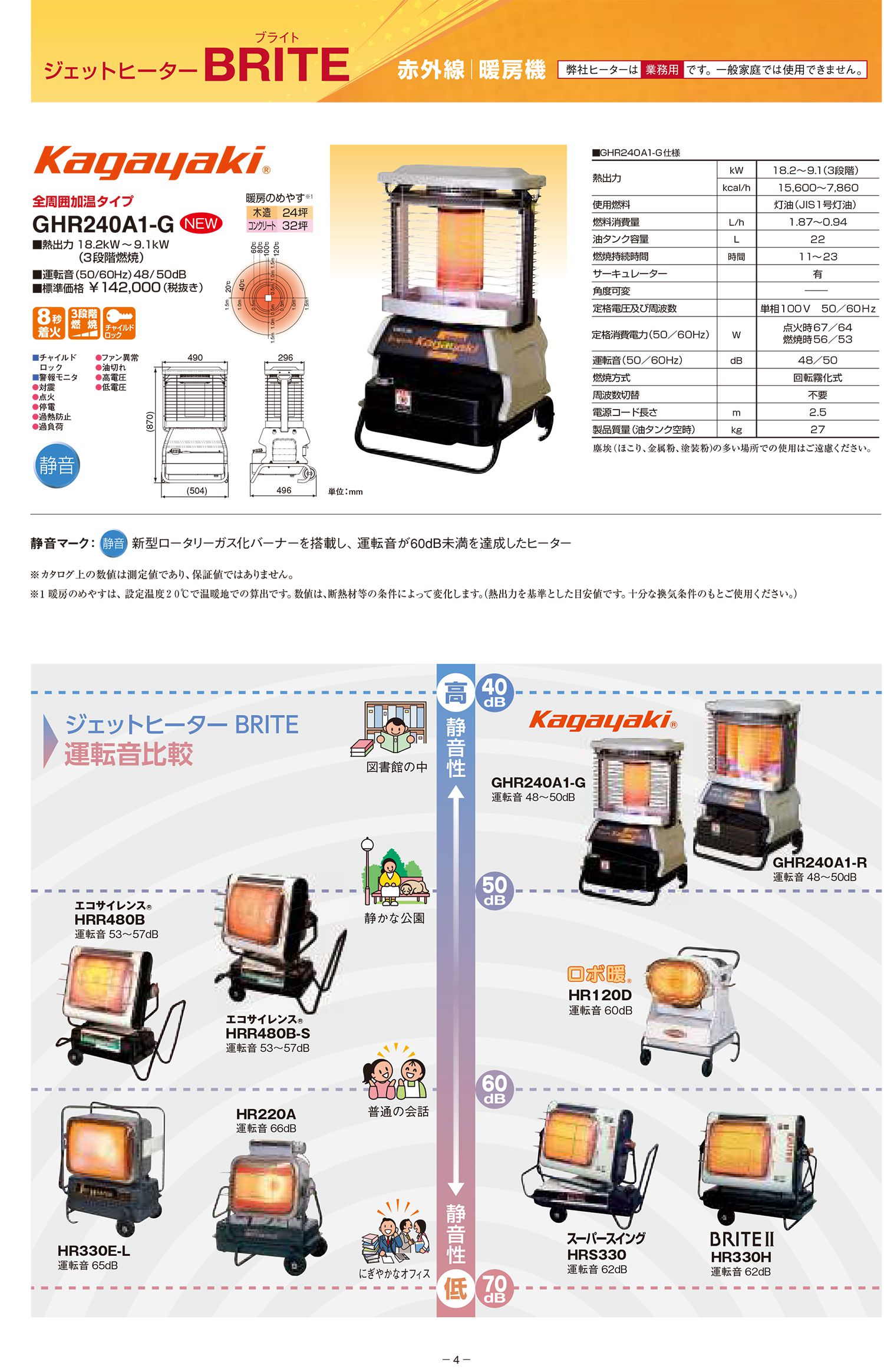 オリオン(ORION) HS290-L ジェットヒーターHS 熱交換式温風機 送料無料