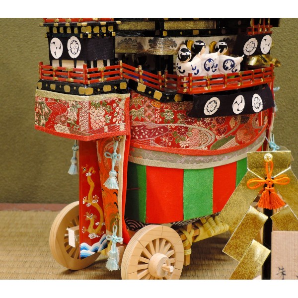 祇園祭 ミニチュア山鉾 極上 大船鉾 大 人形・龍頭付 桧製・本塗り・本