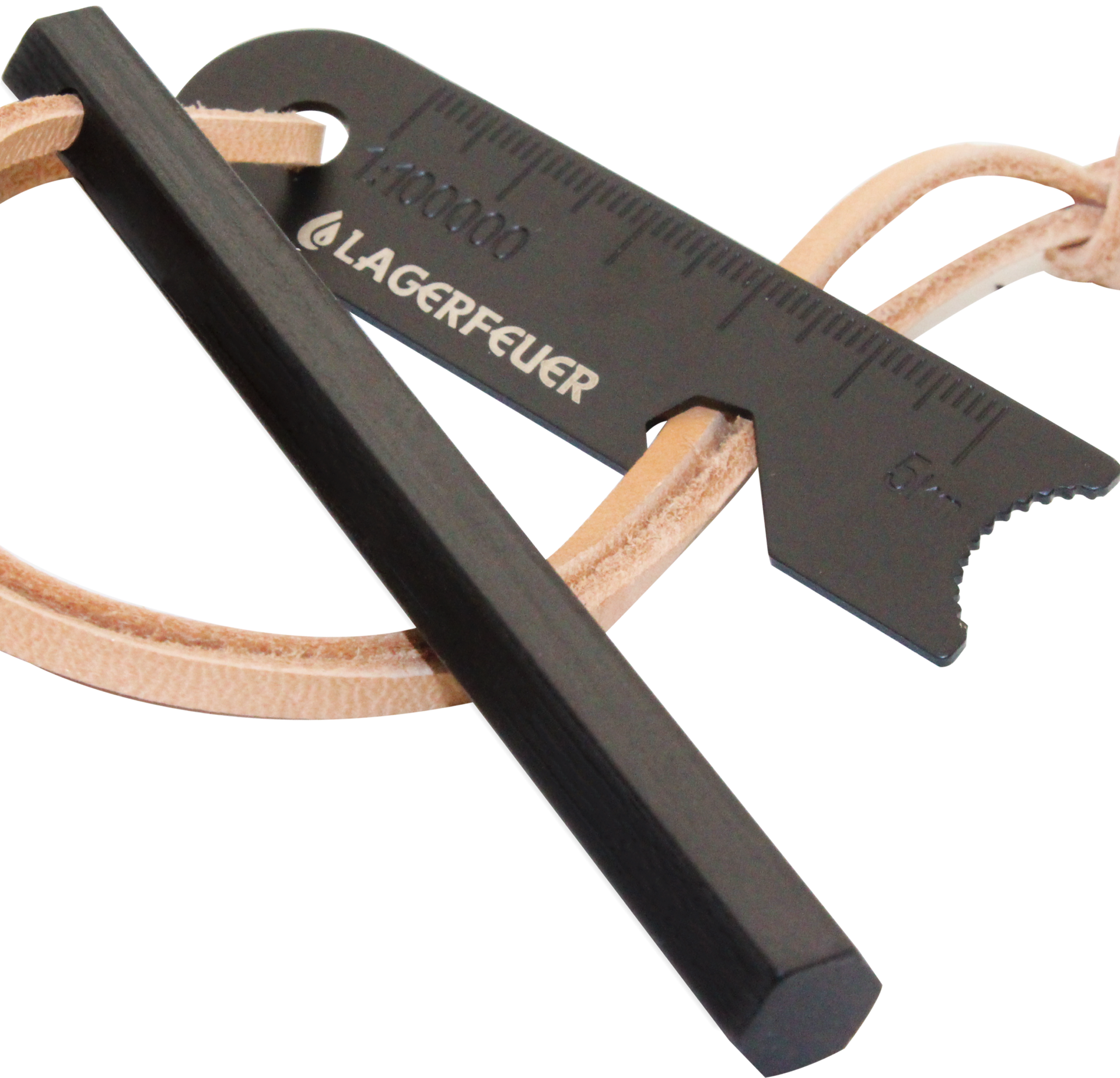 ヘキサ型 ファイヤースターター 六角 フェロセリウム 本革 レザー