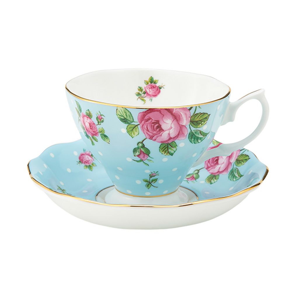 ロイヤル・アルバート ポルカブルー ヴィンテージ ティーカップ