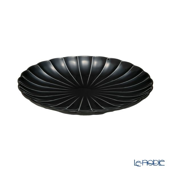 カネコ小兵製陶所 ぎやまん陶 浅小鉢／ラウンドボウル 12cm 漆ブラウン