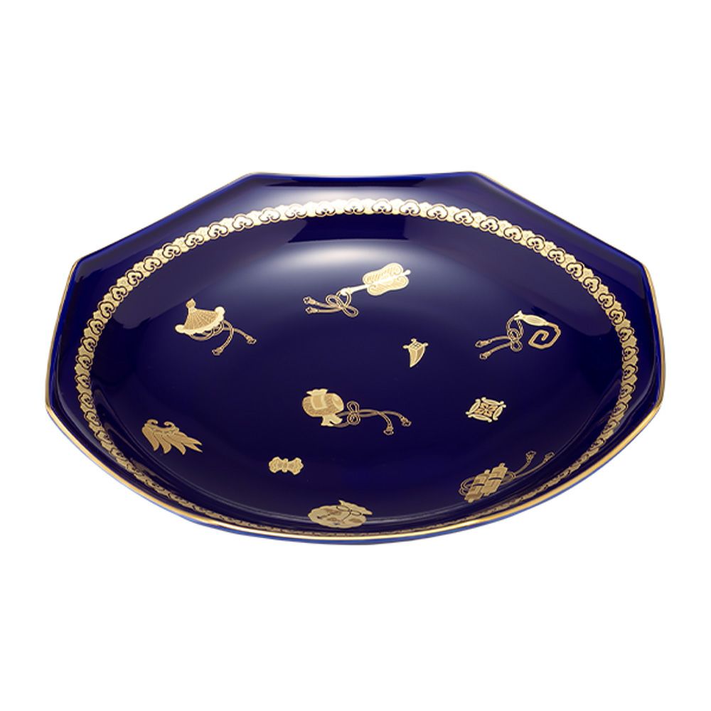 香蘭社 ルリ宝づくし 八角皿 24cm R724-EV8 | ブランド洋食器専門店ル