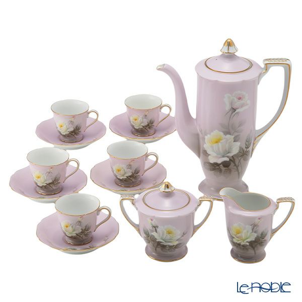 1点限り】オールドノリタケ 金点盛り 薔薇文 ボウルセット 花型 7pcs