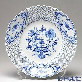 マイセン（Meissen） ブルーオニオン 800101／54804 透かし飾り皿 29cm