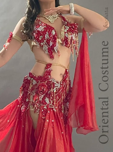 ベリーダンス衣装 Hoyda ルージュフラワー CT0235 (M-L)