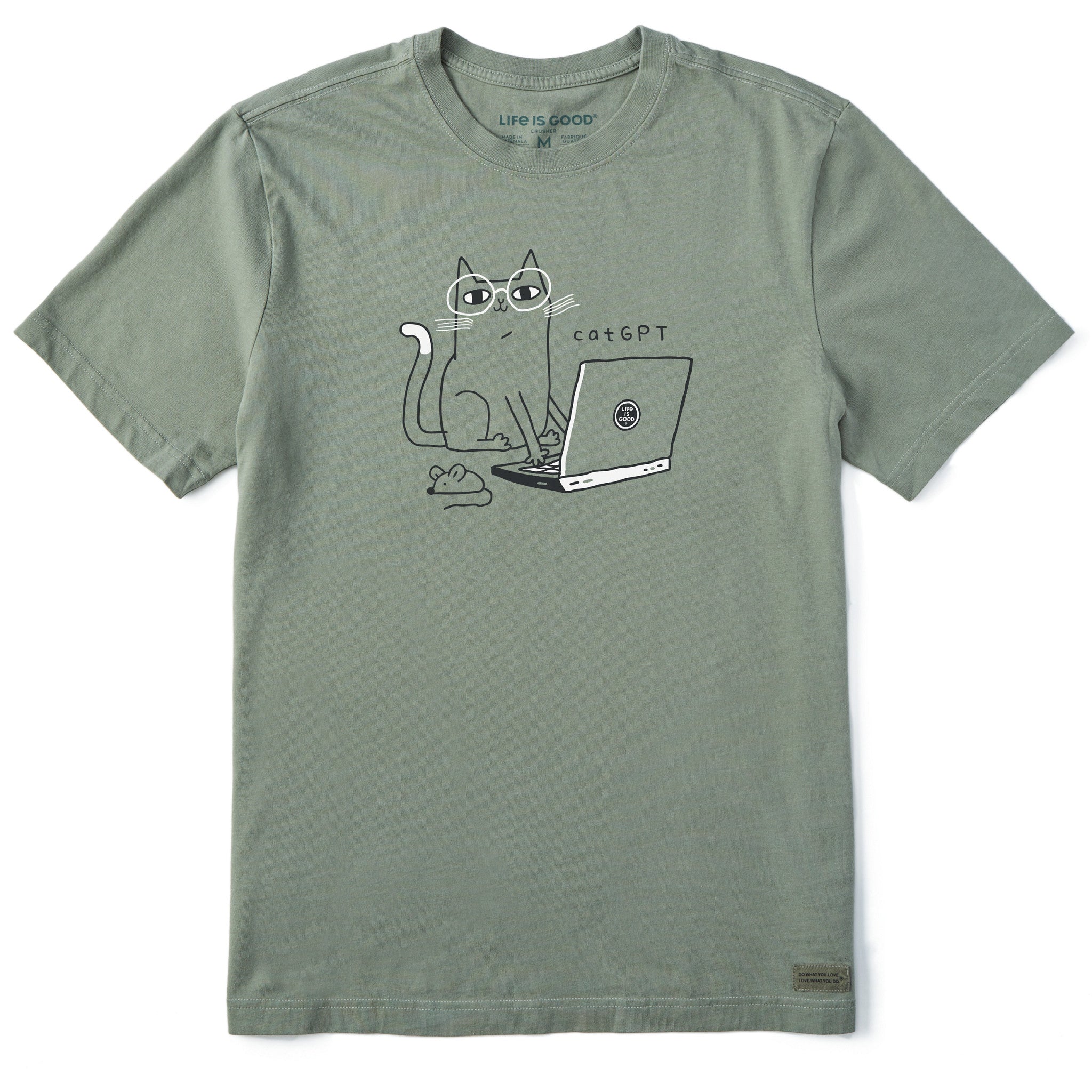Men's CatGPT Laptop Short Sleeve Tee | Shop Life is Good