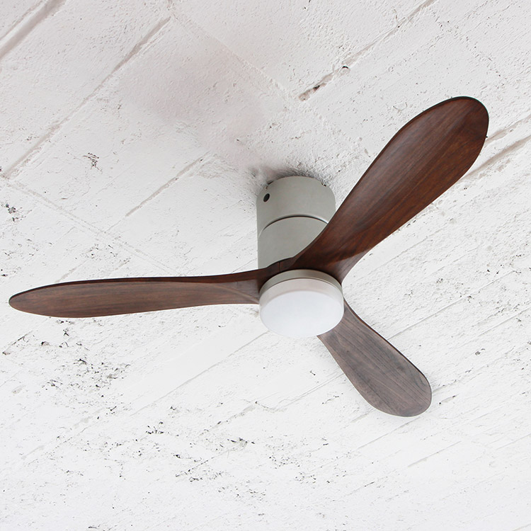 Modern Collection LED シーリングファン DCモーター REAL wood blades