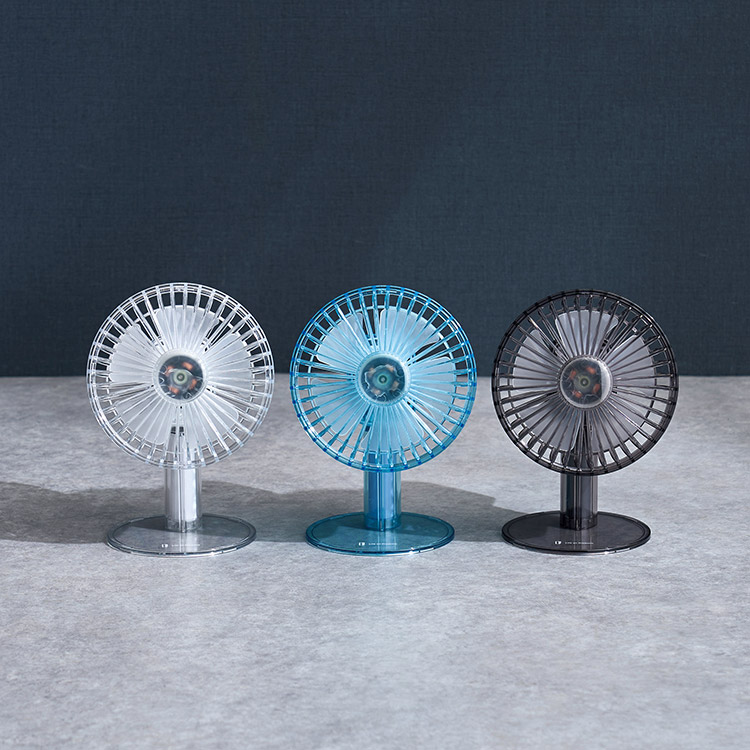 クリアデスクファン 首振り機能付 LCAF029 | Life on Products(ライフ