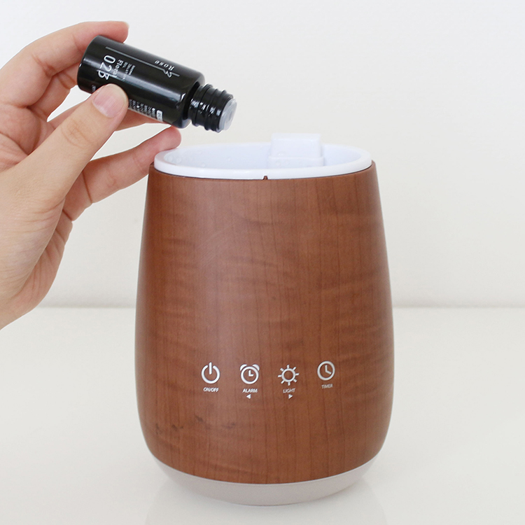 アロマディフューザー アラームクロック付 -wood- PR-AD001W PR-AD001