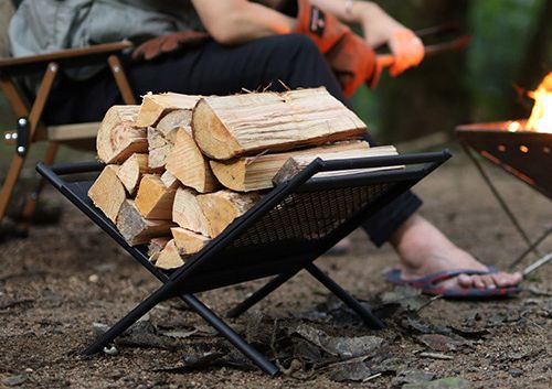 クイックキャンプ（QUICKCAMP) アイアン製 薪ラック ～買って良かった