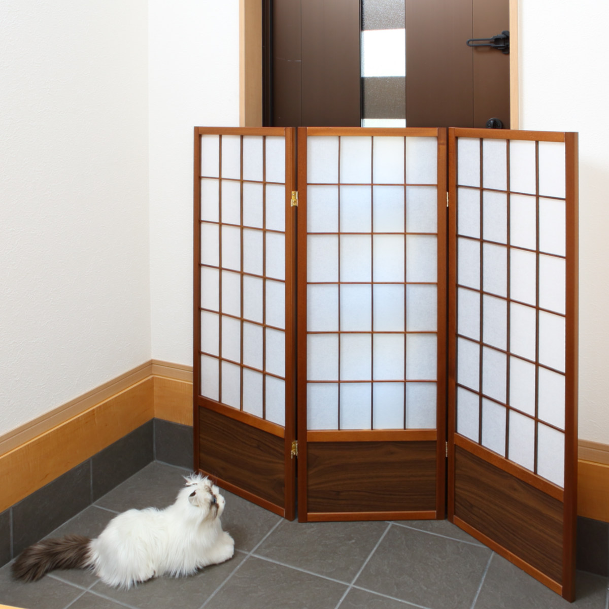 衝立 和風衝立 あずきM 3連 高さ120cm （ 間仕切り 目隠し