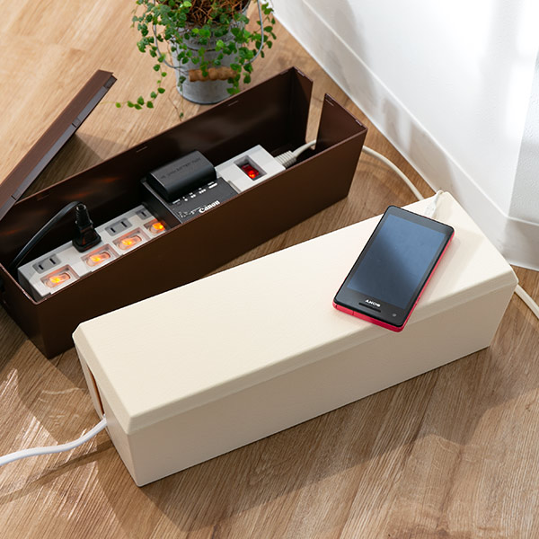 ケーブル収納 ケーブルボックス スリムタップボックス 6口タイプに対応