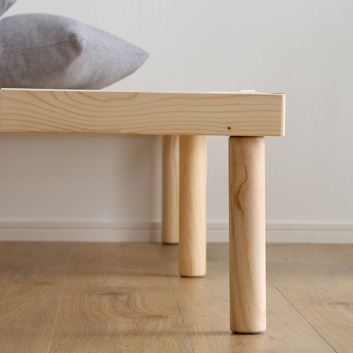 すのこベッド ダブル 北欧パイン 天然木 耐荷重200kg （ ヘッドボード