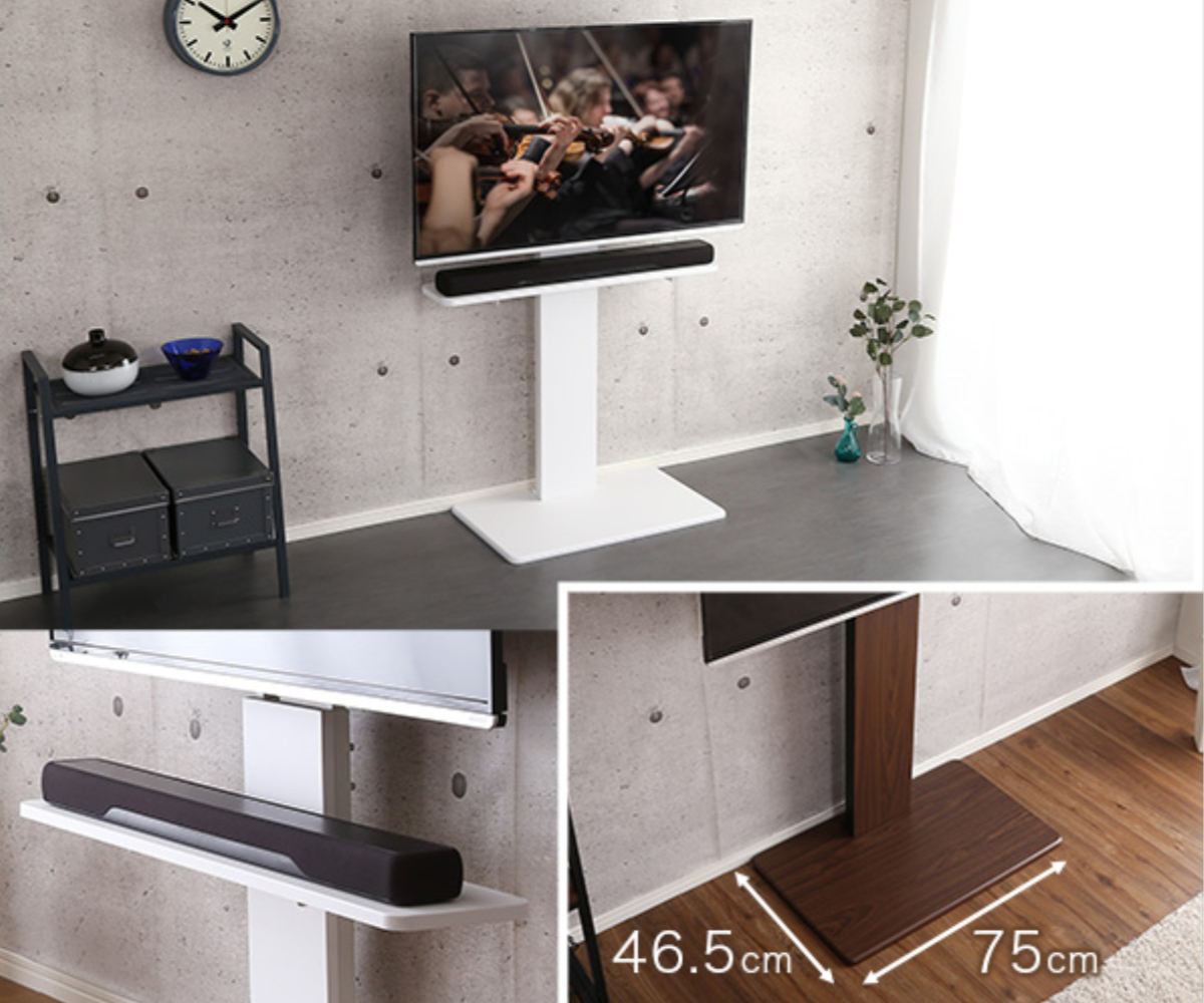テレビスタンド 32～60インチ対応 ハイタイプ 耐震 サウンドバー専用棚
