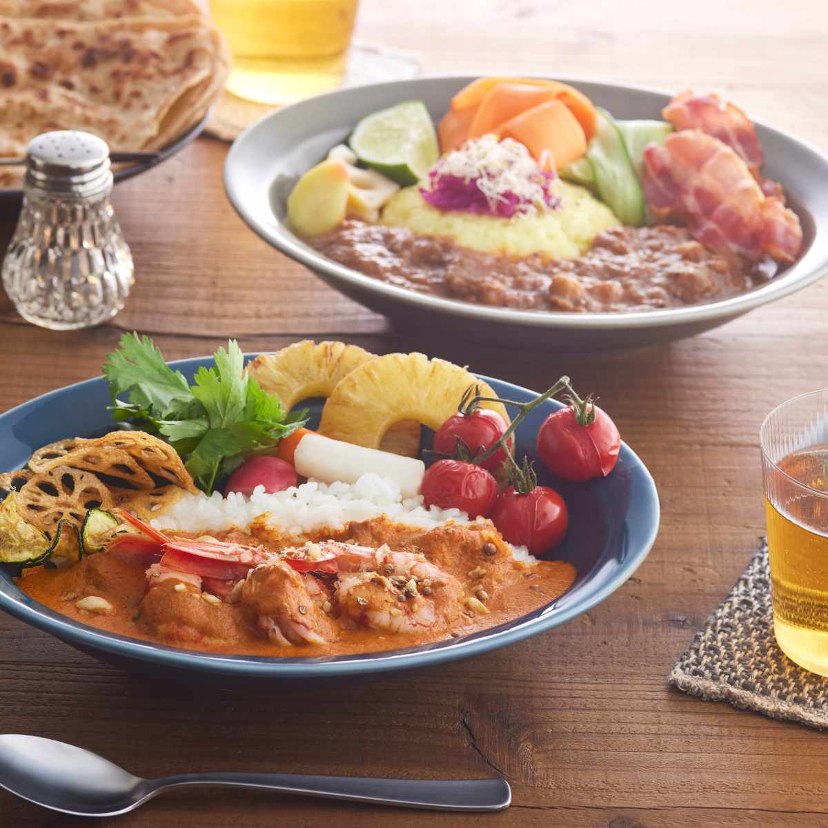 カレー皿 スプーンセット 25cm 逸品窯 陶磁器 （ 食洗機対応 電子