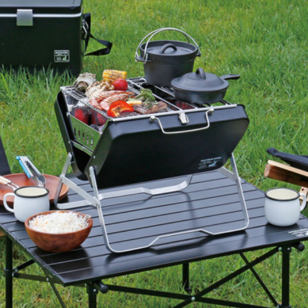 アウトドア コンロ グリル V型ファイアグリル ブラックラベル