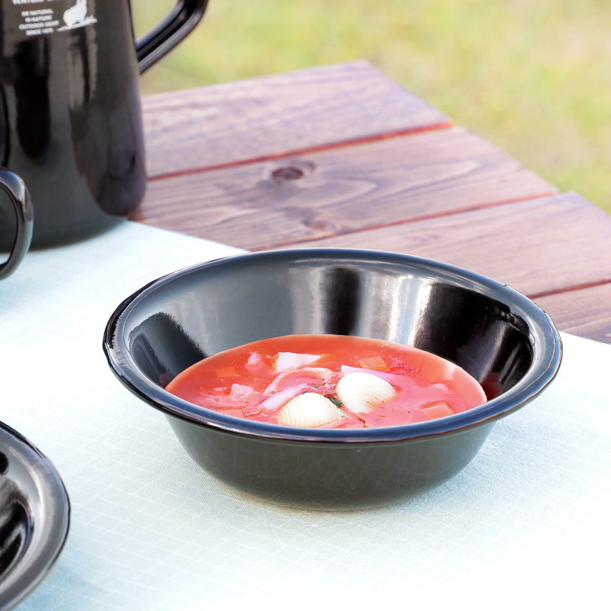 ボウル ホーロー 16cm キャプテンスタッグ ブラックラベル （ CAPTAIN