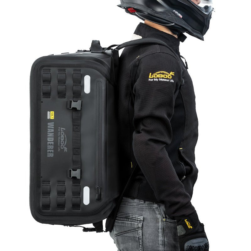 Wanderer 50L Waterproof Motorcycle Tail Bag – TPU Dry/Wet