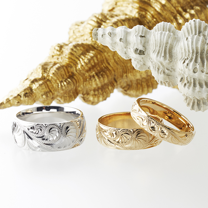 ハワイアンジュエリー〔K18YG〕渦潮に引き込まれて/4LTミミロリング