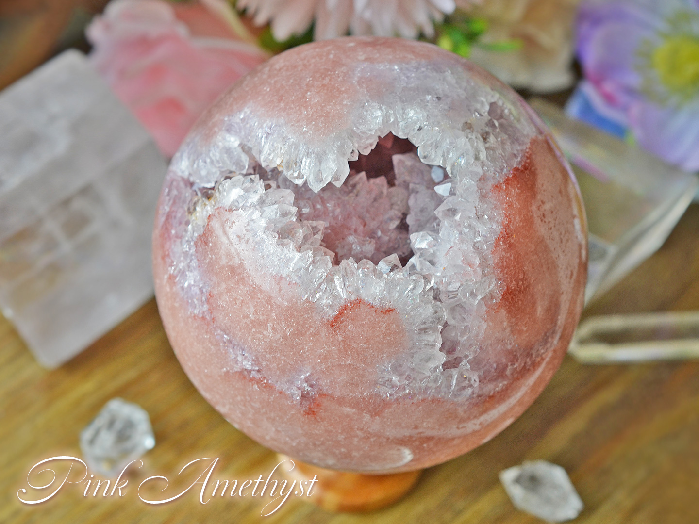 ハイグレードピンクアメジストスフィア 86mm| LOTUS for BrIGHT