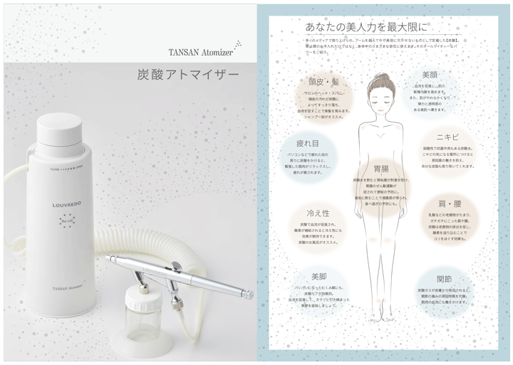 レヴィ 炭酸アトマイザー本体＋エアブラシ | LOUVREDO ルーヴルドー