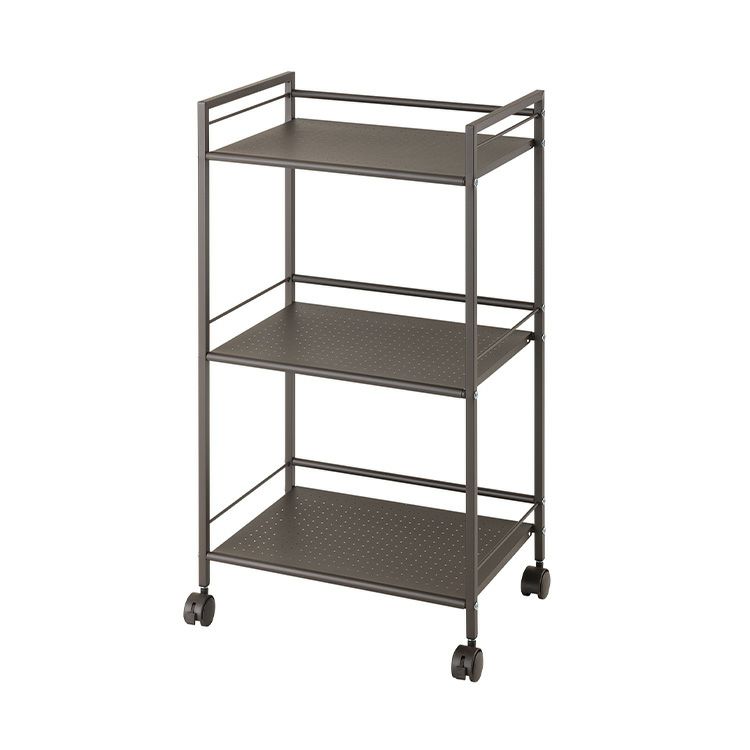 キッチンワゴン 幅80cm 4段 バタフライワゴン 木製 幅80.5(折り畳み時