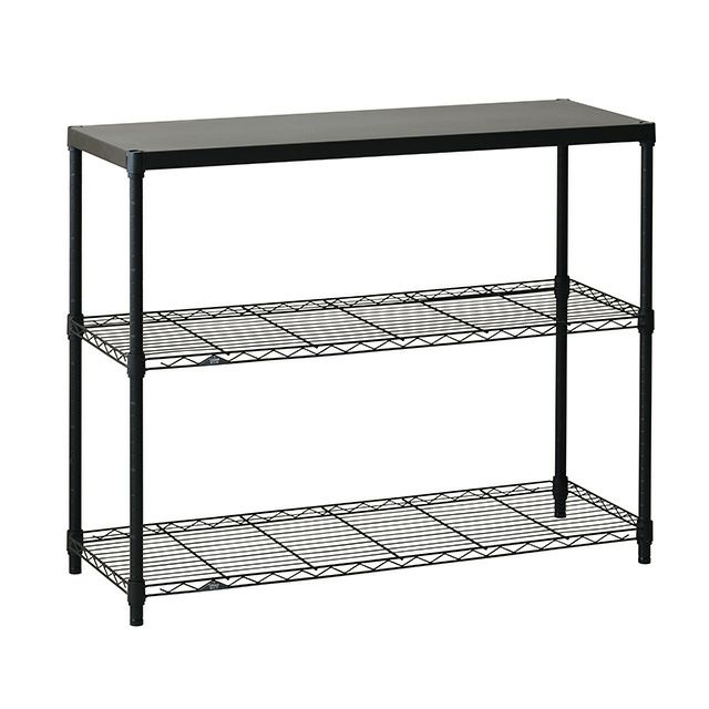 スチールラック 幅110cm 3段 ルミナスノワール 幅111×奥行41×高さ94.5