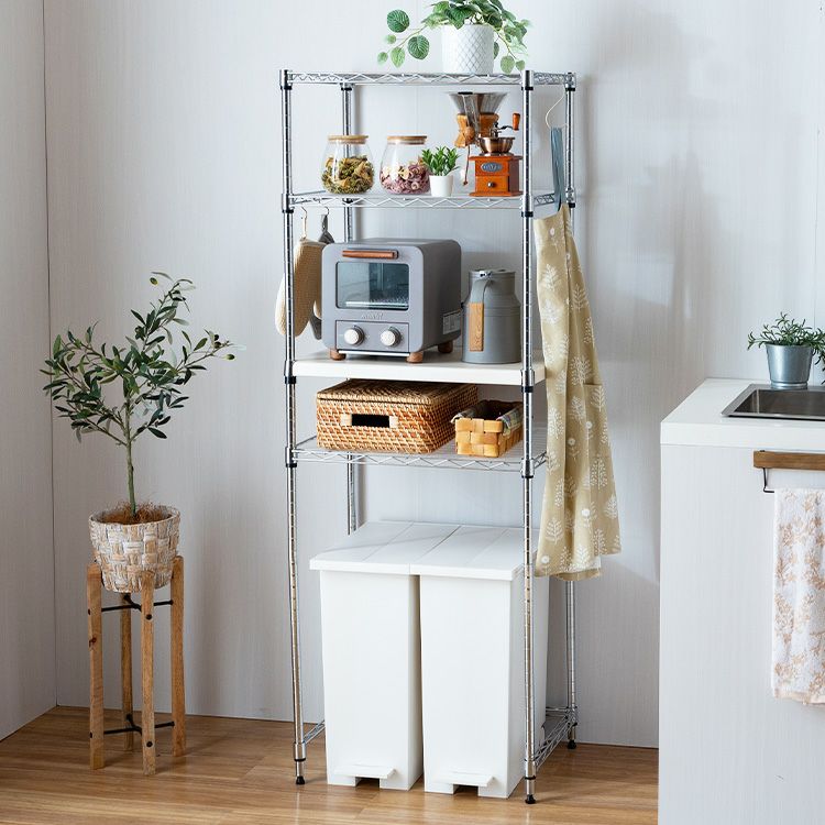 キッチンラック 幅55cm 4段 ゴミ箱上 スチールラック 幅54.5×奥行39.5