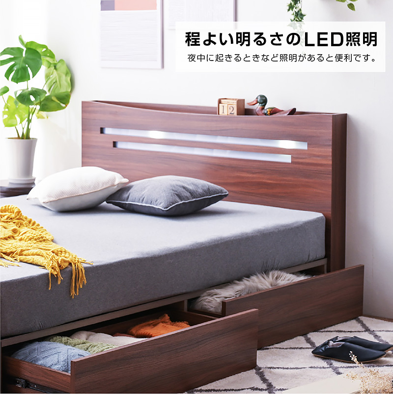 ベッド ダブル 収納 【ダブル 高級ピロートップポケットマット付