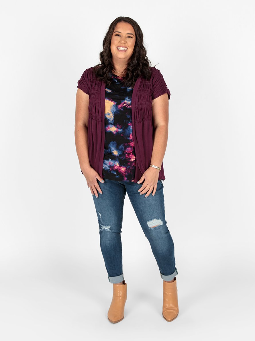 Kaylin Short Sleeve Smocked Cardigan – lularoe