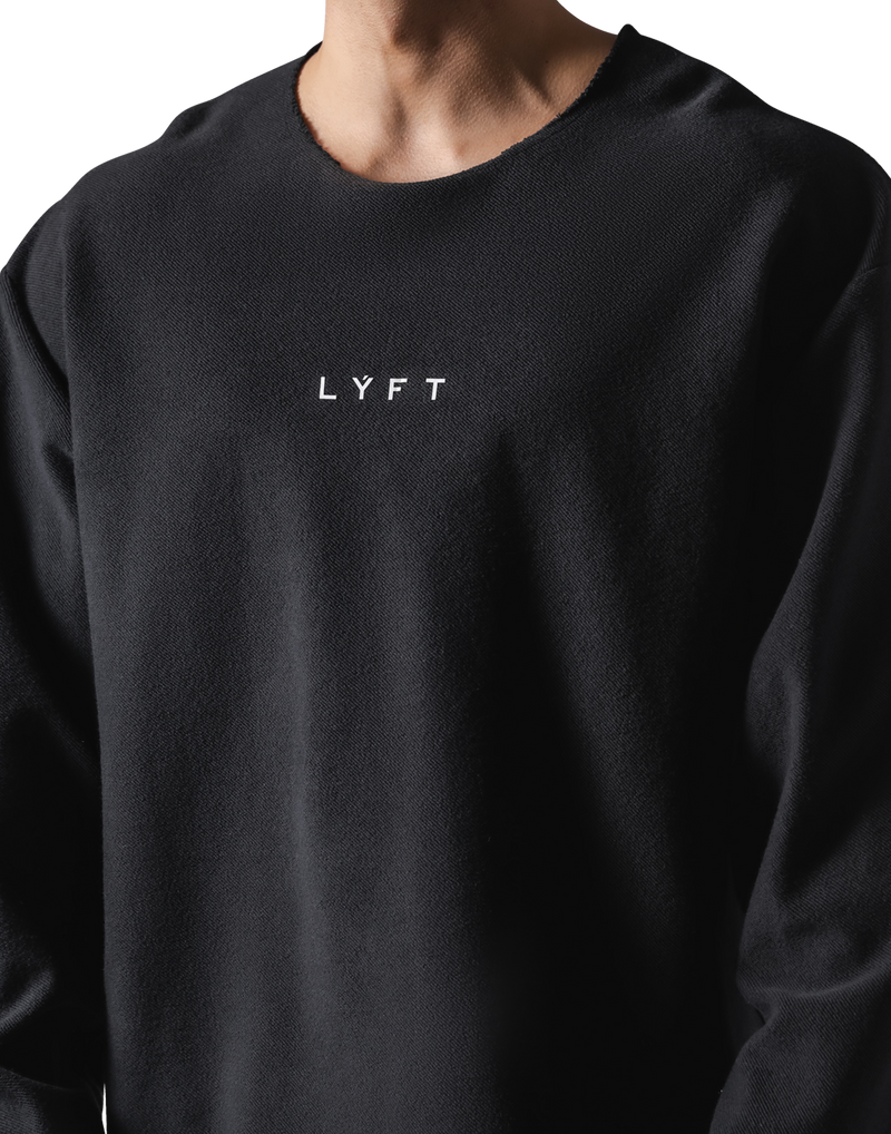 Knit Like Loose Sweat Shirt - Black – LÝFT