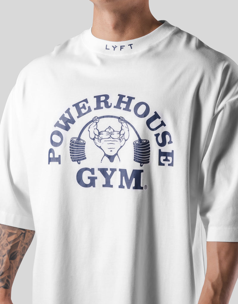 LÝFT × Power House Gym Extra Big T-Shirt - White