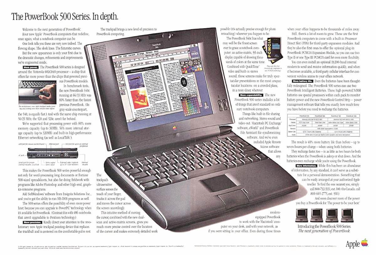 思い切った仕様”が詰め込まれたPowerBook 540c。最先端のCPU、業界初の