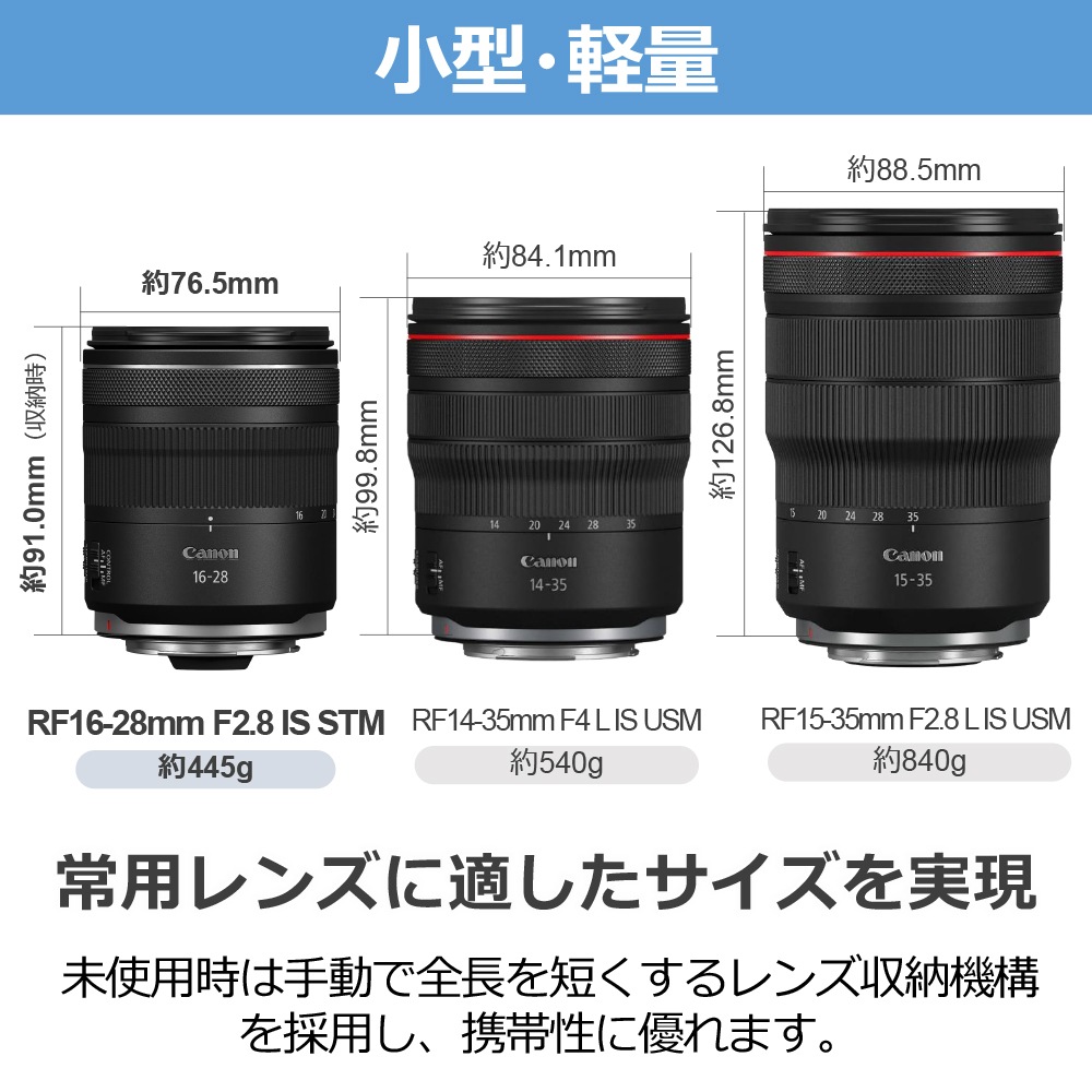 Canon RF16-28mm F2.8 IS STM | 交換レンズ,キヤノン,RFマウントレンズ