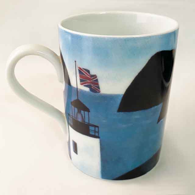 Martin Leman マグと絵皿のセットキジトラ白猫 