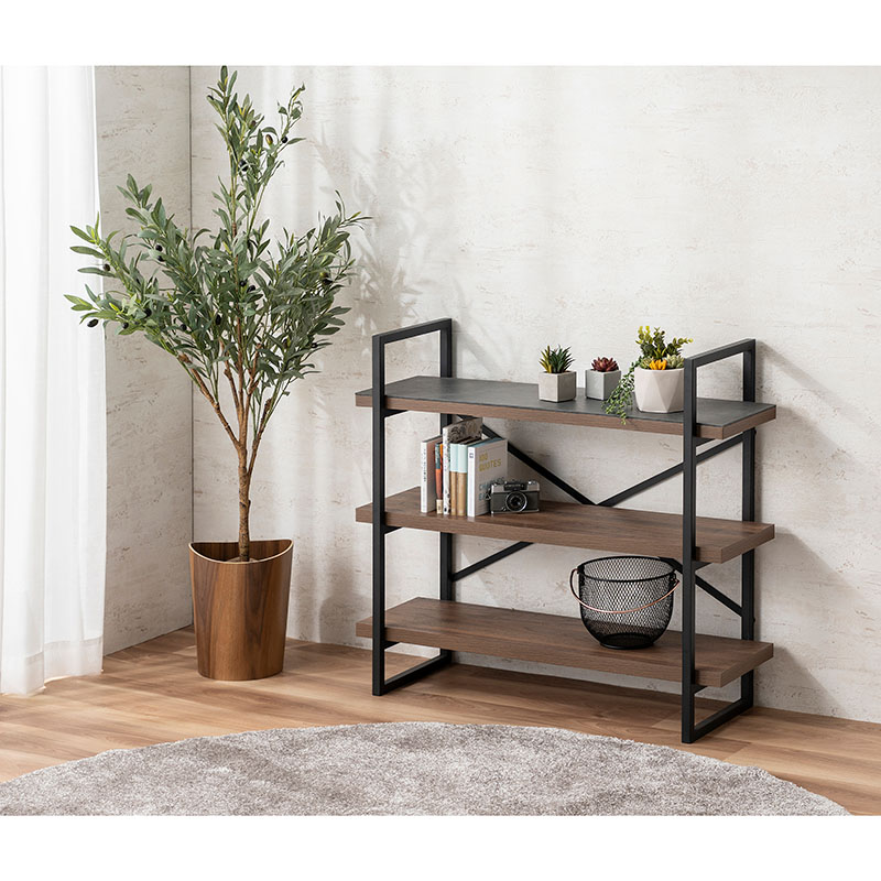 リビングシェルフ IF Theory TH-06 90 BR【お客様組立商品】の通販