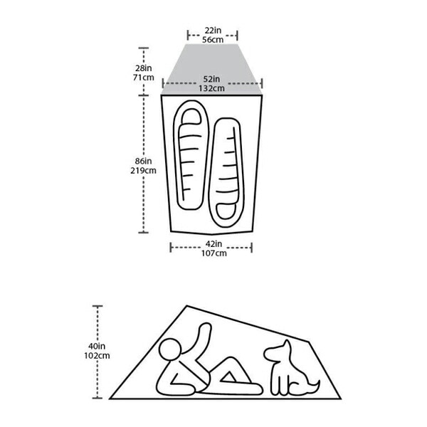 BIG AGNES フライクリーク HV2カーボン W/ダイニーマ グレー [ビッグ