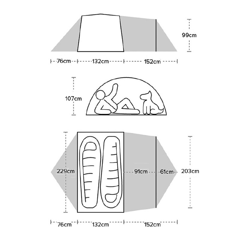 BIG AGNES ブラックテイル 2 ホテル バイクパック グレー [ビッグアグネス]