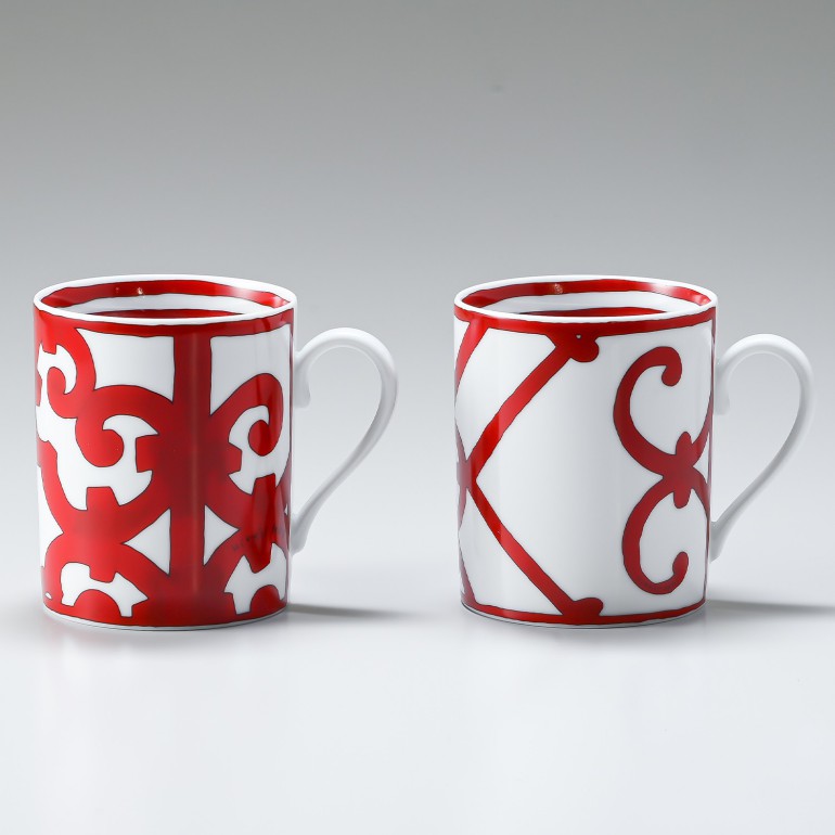 エルメス HERMES ガダルキヴィール レッド 11835P0 マグカップ ペア