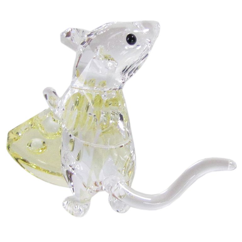 スワロフスキー SWAROVSKI フィギュリン ネズミとチーズ フィギュア