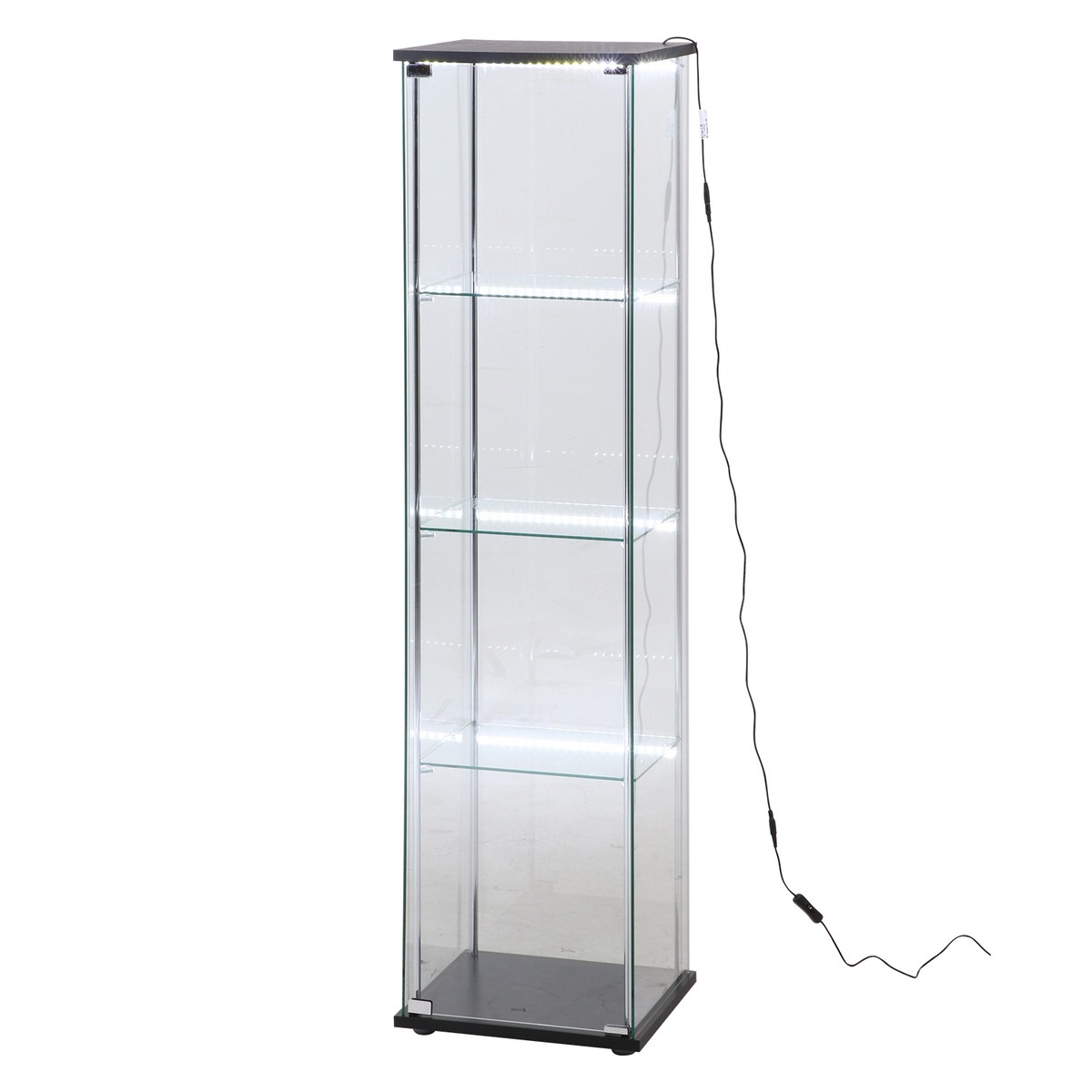 送料無料】不二貿易 ガラスコレクションケース4段 LED照明付き TMG-G21