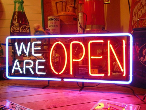 ネオンサイン We Are Open ネオン管 照明 店舗装飾 インテリア