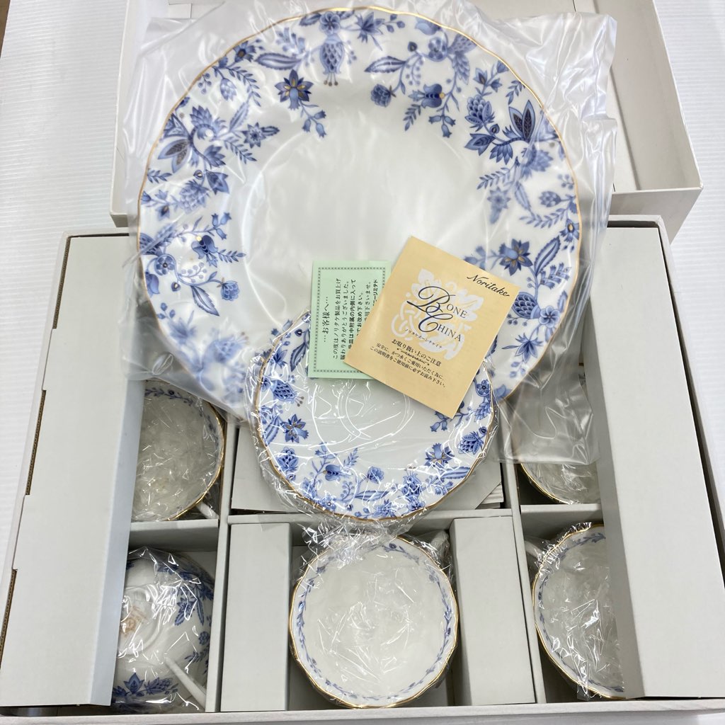 中古 未使用 Noritake ノリタケ サロンセット プレート皿 カップ