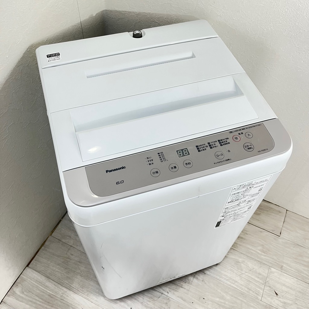 中古 6.0kg 全自動洗濯機 パナソニック NA-F60B14 2021年製造 新生活