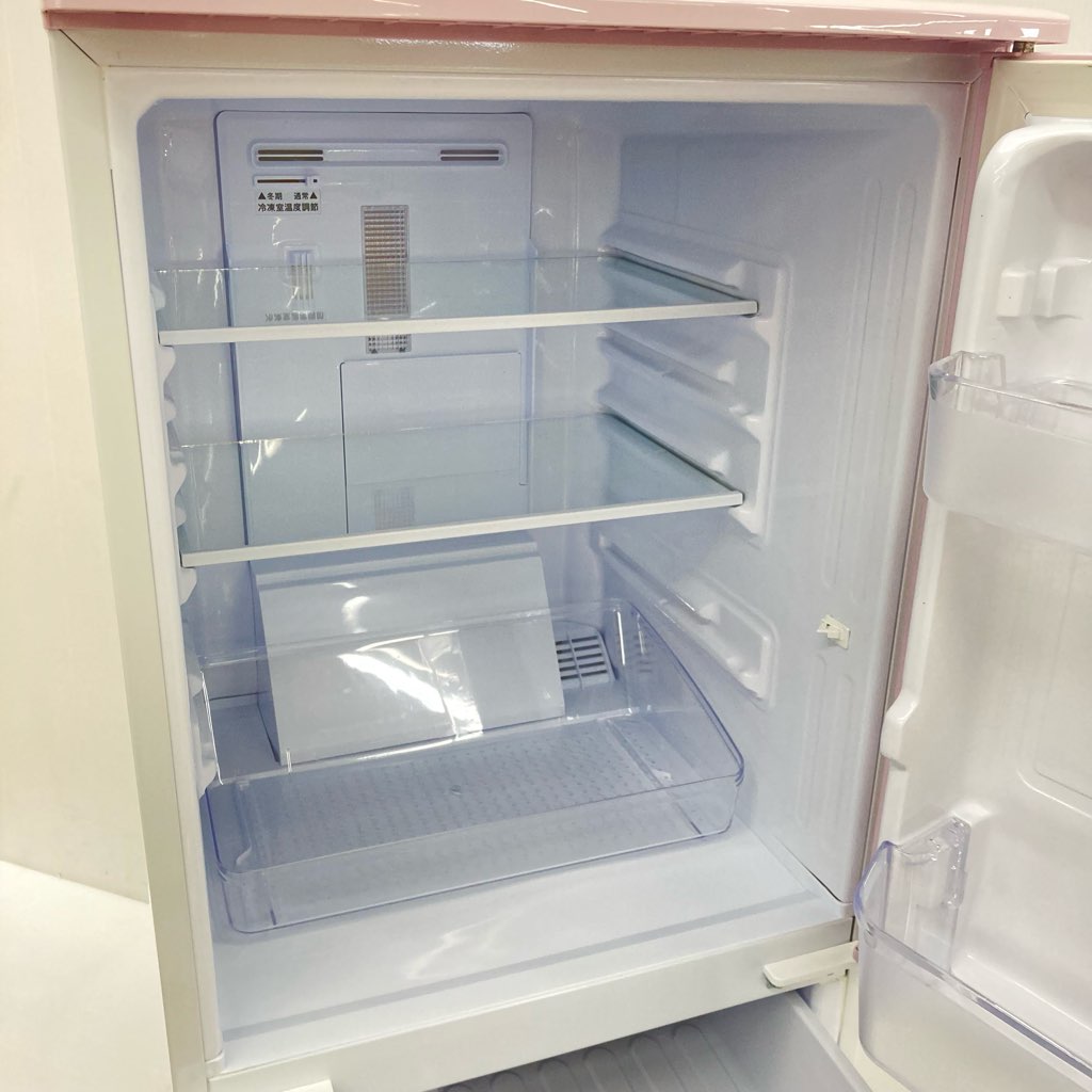 中古希少 137L つけかえどっちもドア ピンク 2ドア冷蔵庫 シャープ