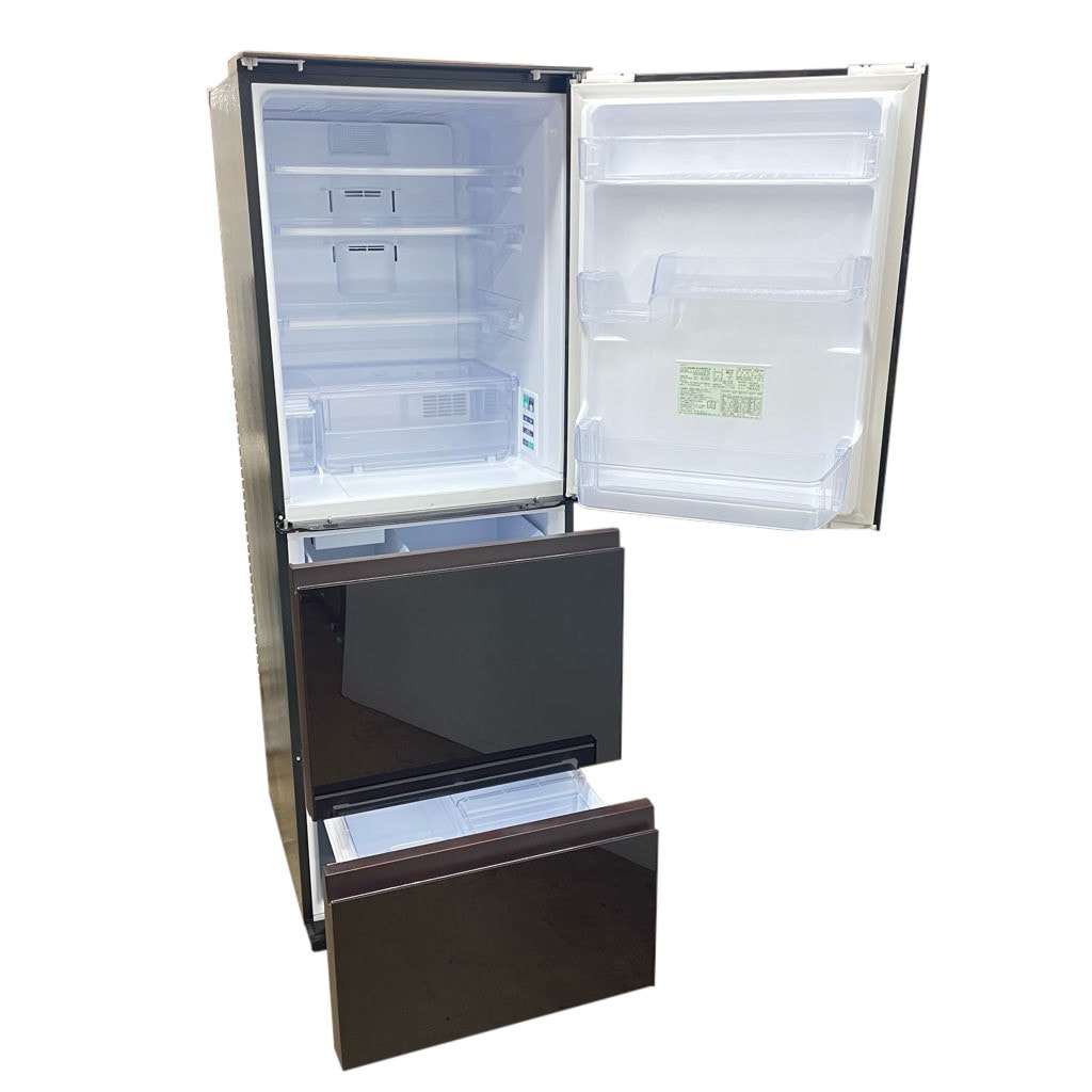 中古店舗近郊送料格安 シャープ 350L 3ドア冷蔵庫 SJ-GW35F-R 2020年製