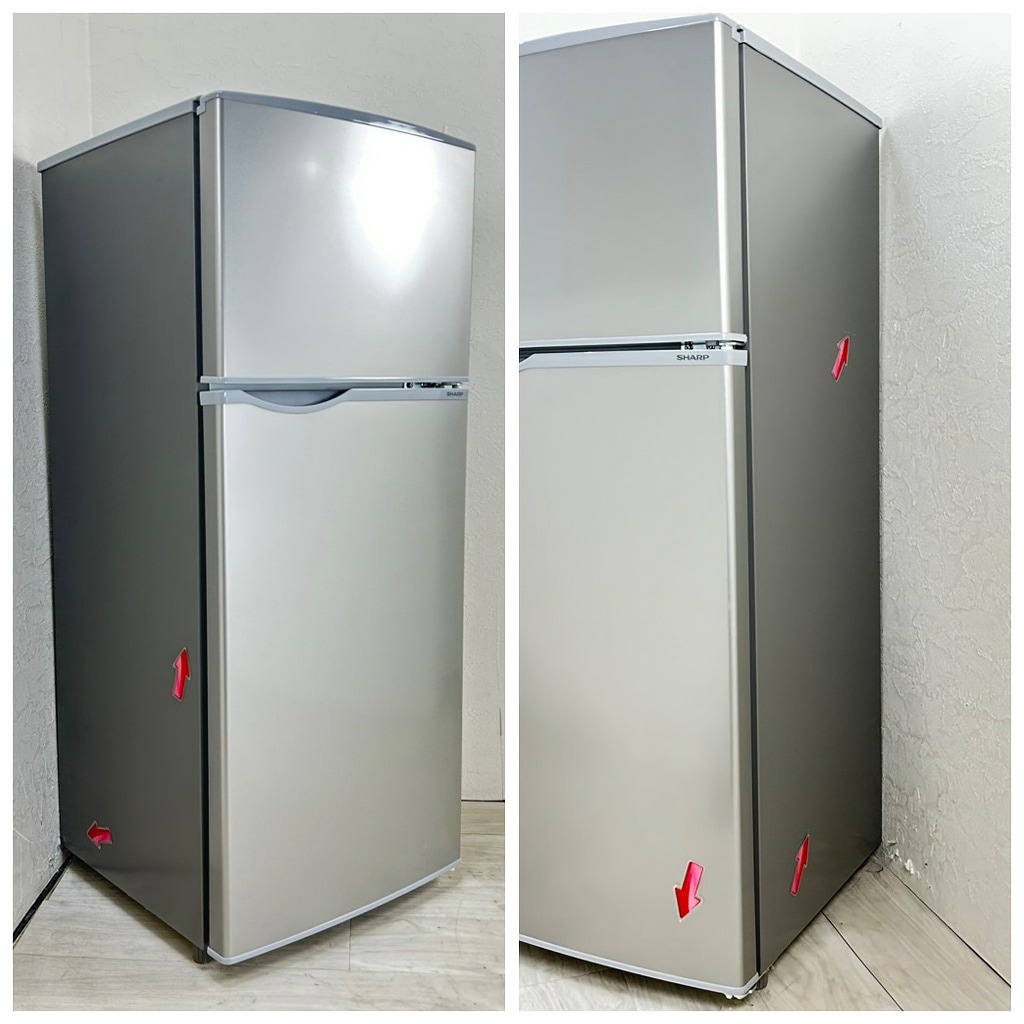 中古 128L 2ドア冷蔵庫 シャープ SJ-H13E-S 2021年製 シルバー