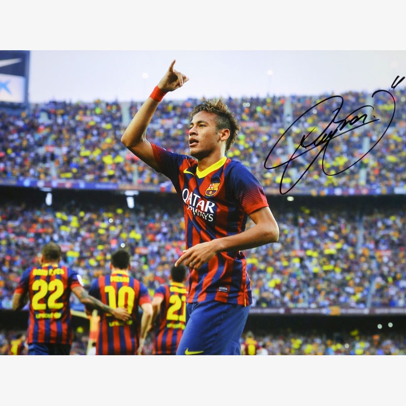 ネイマール直筆サイン入りバルセロナ13/14フォト | THE DUGOUT