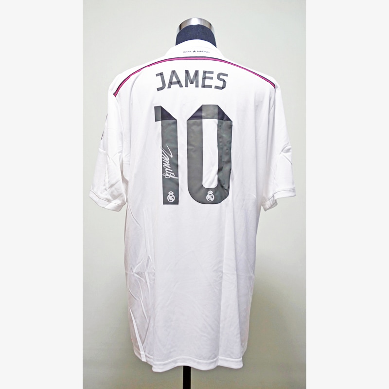 ハメス・ロドリゲス直筆サイン入りレアルマドリード14/15ホーム